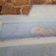 Blue wooden wall shelf