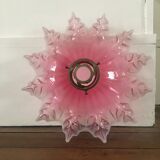Abat jour en verre rose