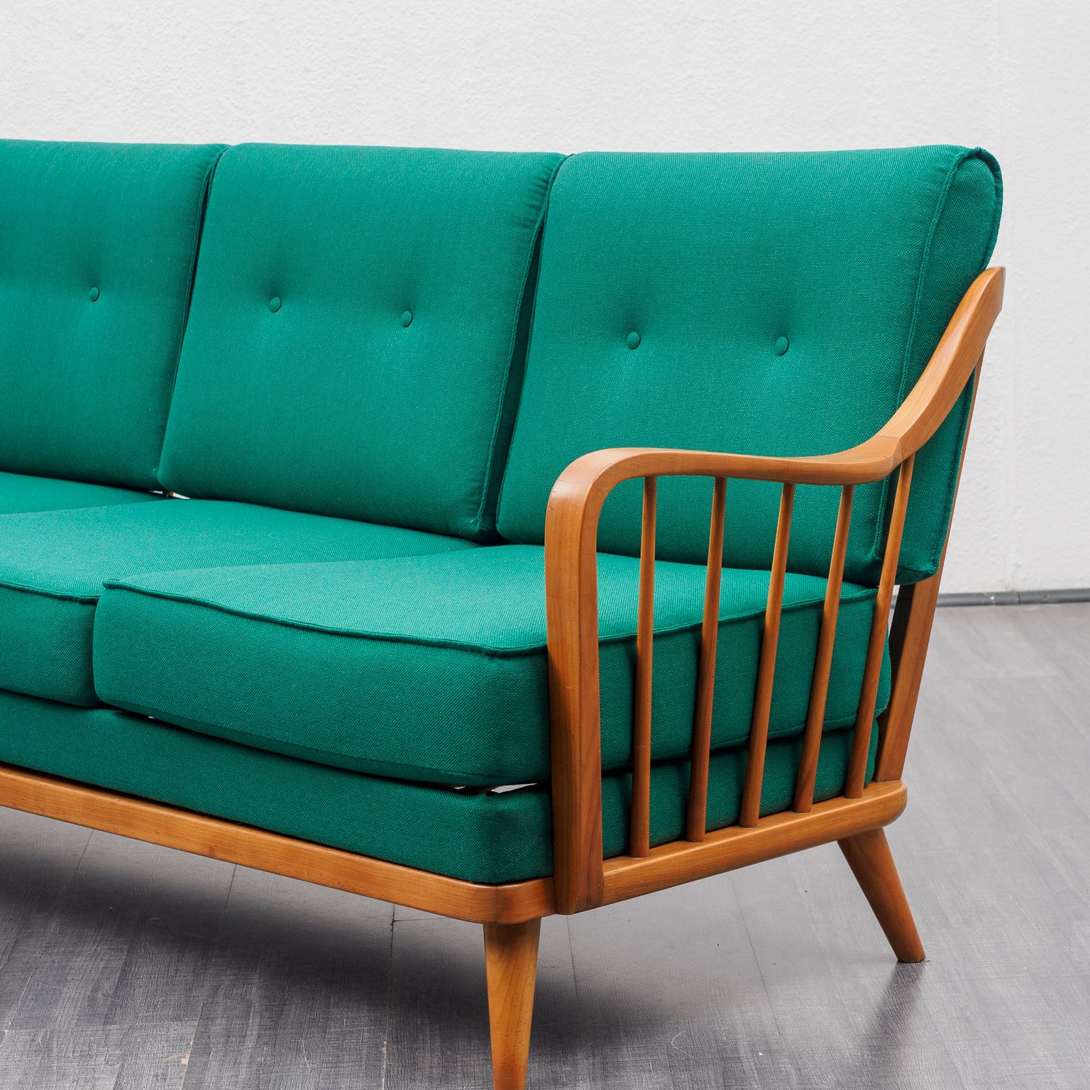 Knoll Antimott sofa, cherry wood, 1950