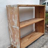 Workshop furniture shelves old wood shelving vintage industrial fir