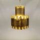 Brutalist brass hanging lamp, designed by Svend Aage Holm Sørensen Denmark