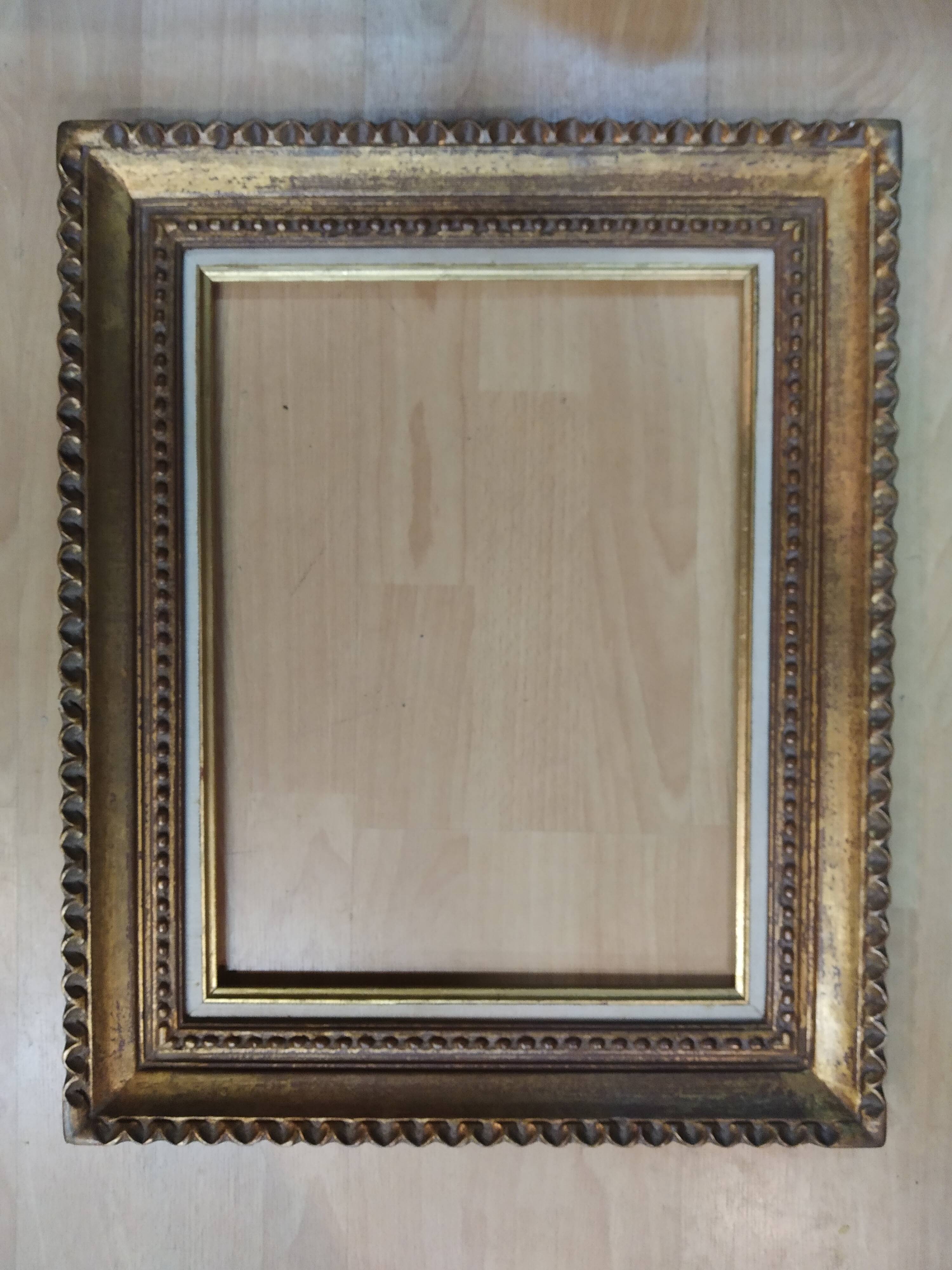 Montparnasse frame carved wood gilded leafing 40 cm x 30 cm