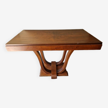 Console, table Art Déco en bois