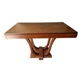 Console, table Art Déco en bois