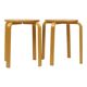 Set of 2 Vintage IKEA Frosta Stools, Beech Wood, 1990s