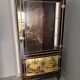 Large Asian Showcase in Black and Gold Lacquer - Display Cabinet