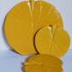 Three vintage water lily presentation dishes in slip