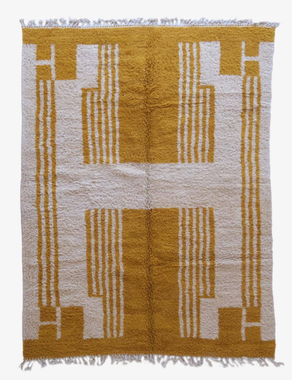 Contemporary Yellow Rug - 346 x 245 cm