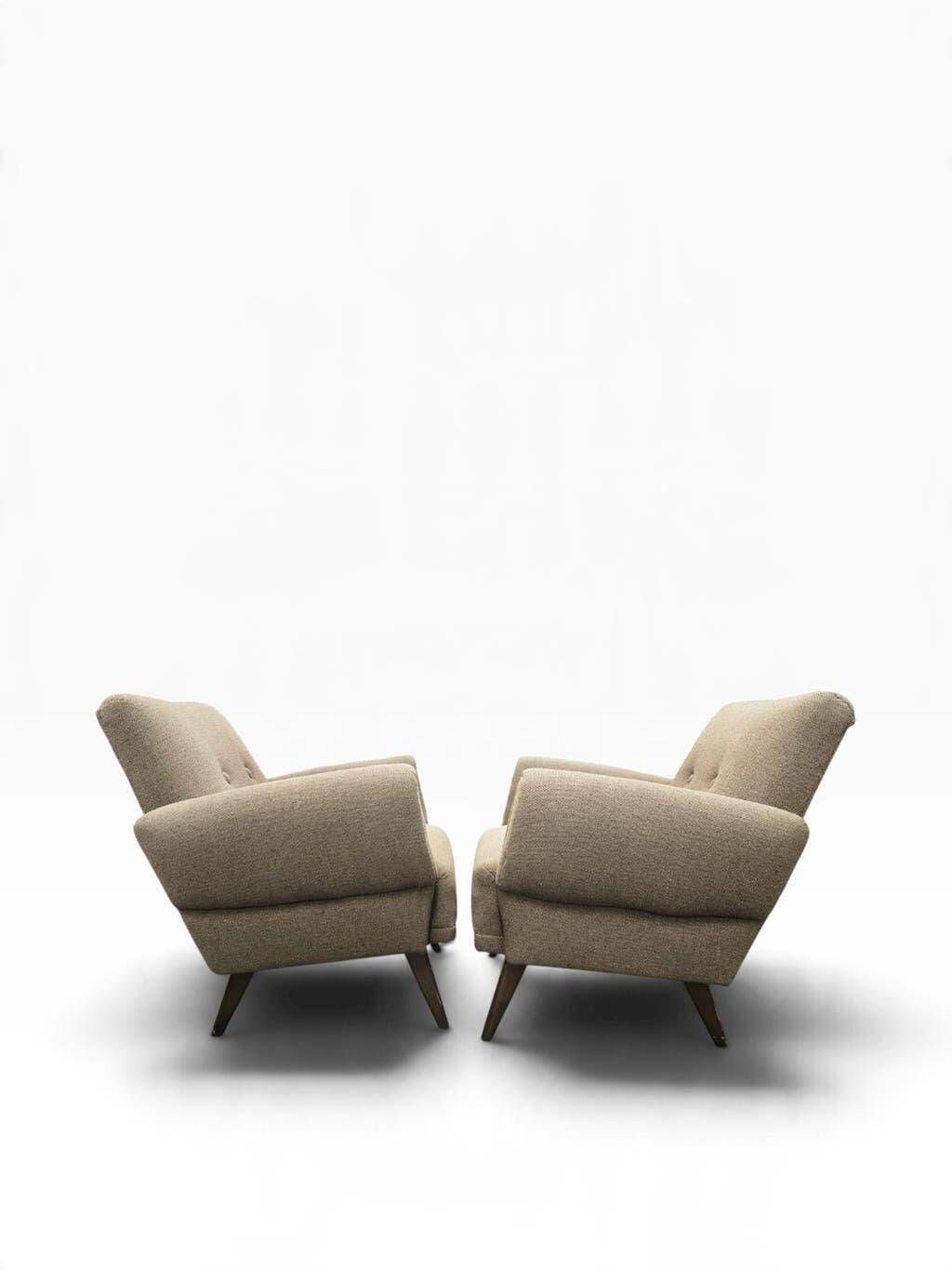 Ensemble de 2 fauteuils/canapés gris vintage