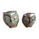 Pair of brass owls