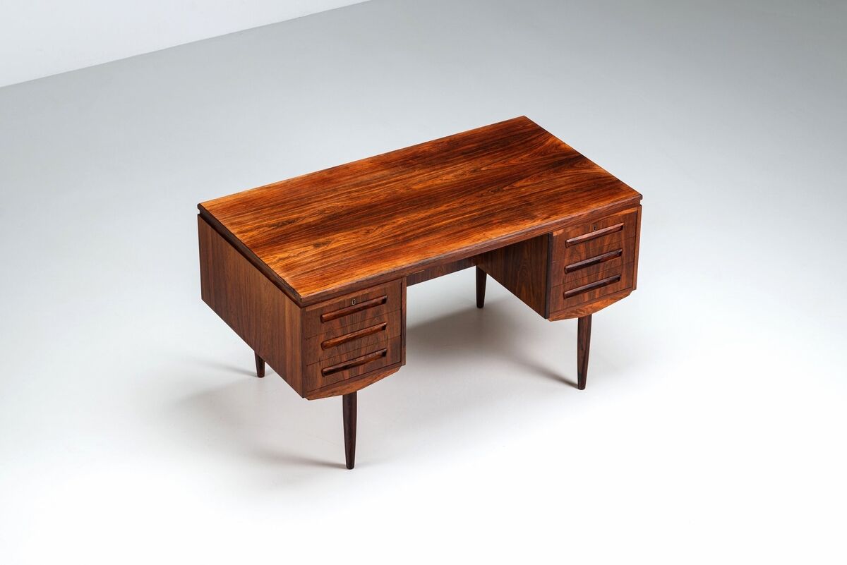 J. Svendstrup writing desk in rosewood A.P. Mobler Denmark 1960