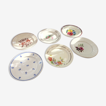 Assorted 6 flower plates
