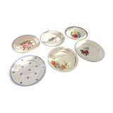 Assorted 6 flower plates