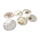 Assortiment de 6 assiettes fleuries