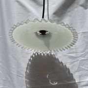 Vintage white opaline suspension lampshade