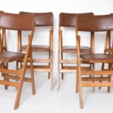 Set of 6 vintage folding chairs