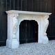 Napoleon III fireplace in white statuary Carrara marble, circa 1880.