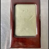 Antique  Art Deco Mahogany Wooden Frame  22.5 cm x 13.5 cm  convex glass