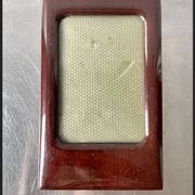 Antique  Art Deco Mahogany Wooden Frame  22.5 cm x 13.5 cm  convex glass