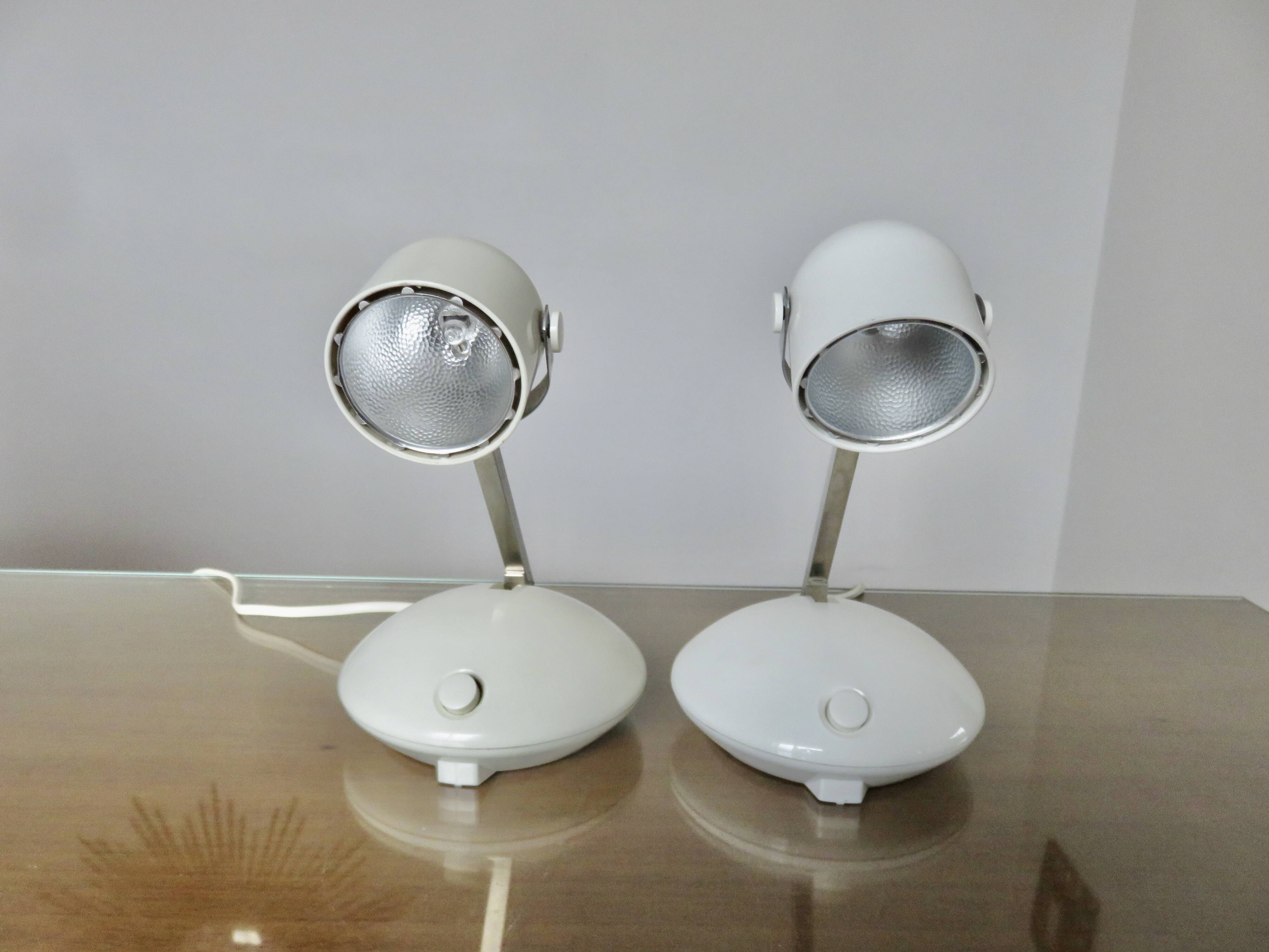 Paire de lampes space age télescopiques 1970