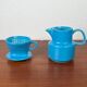 German Mid-Century Modern Space Age Ceramic Puppet-size Coffee Filter and Pot Set from Melitta, 1960s, Set of 2