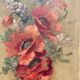 Tableau bouquet de fleurs sur huile : signé G.CORDIER