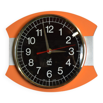 Vintage orange Japy clock