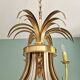 Brass chandelier, pineapple leaf decoration, Boulanger, 1970