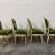 4 studded Louis XVI medallion chairs