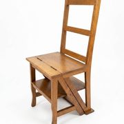 Chaise escabeau en chêne massif