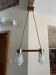 Art Deco glass and teak suspension