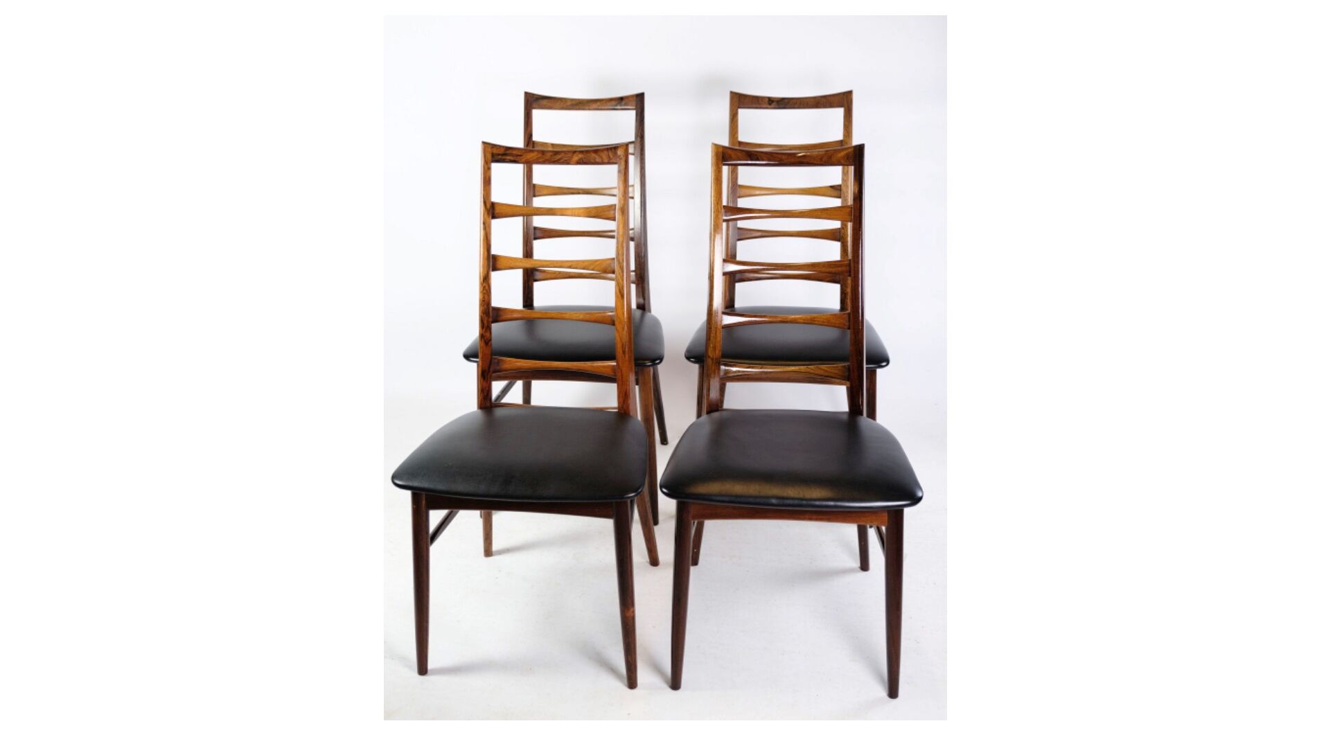 High-Backed Rosewood Chairs Designed by Niels Kofoed