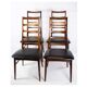 High-Backed Rosewood Chairs Designed by Niels Kofoed