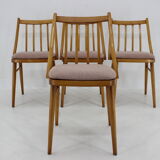 1970s Antonin Suman Beech Dining Chairs, Set of 4