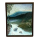 Mid-Century Oil on Canvas “River” by Unknown Artist, Vintage & Framed 36×45cm