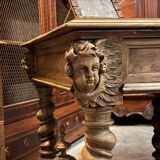 19th century desk in natural solid walnut.