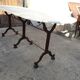 Table bistrot double ep art deco 1930 fonte marbre