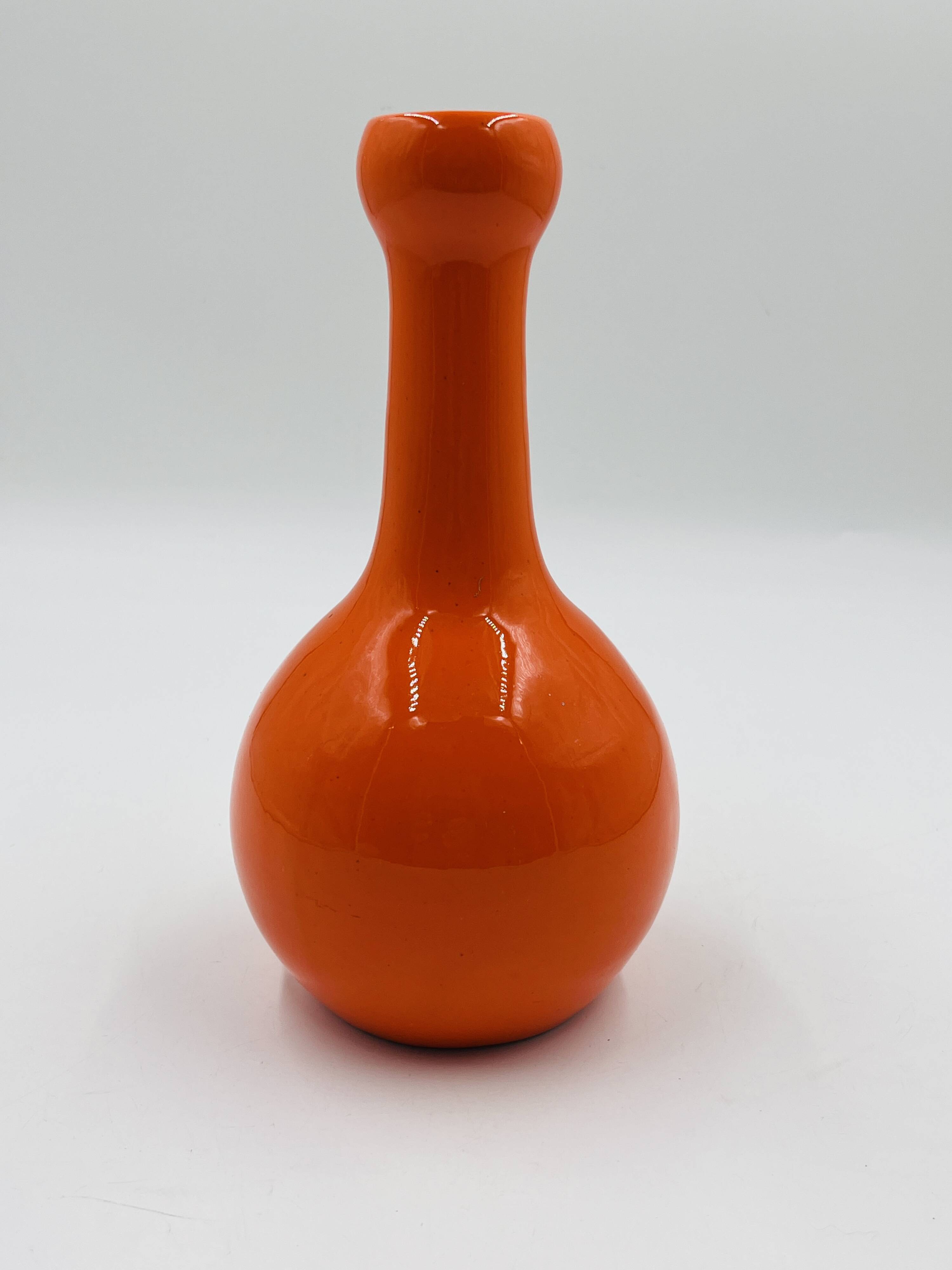Vase céramique orange Italy