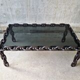 Table à chaînes brutaliste, années 1970