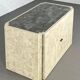 Vintage sideboard in stone and brass marquetry, 1980s