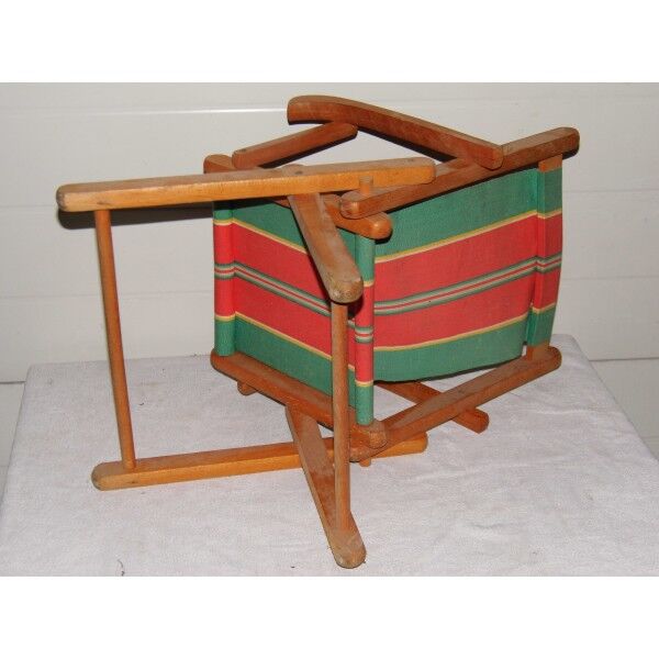 Child folding armchair in vintage wood