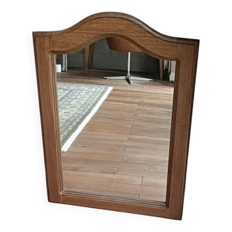 Antique solid oak mirror