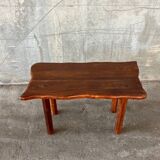 Table basse brutaliste forme libre 1970