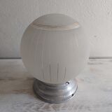 Globe frosted glass and aluminum