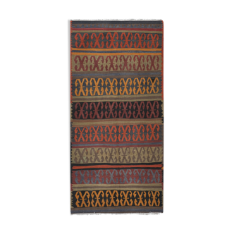 Early 20th Century Wide Konya Kilim Runner for Foyer 4'11'' x 10'1''