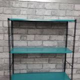 etagere style string 1960 a 70 , metal  2 montants  h60x48x17 trace usure n