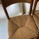 Paire chaise enfant paille design 1950/1960