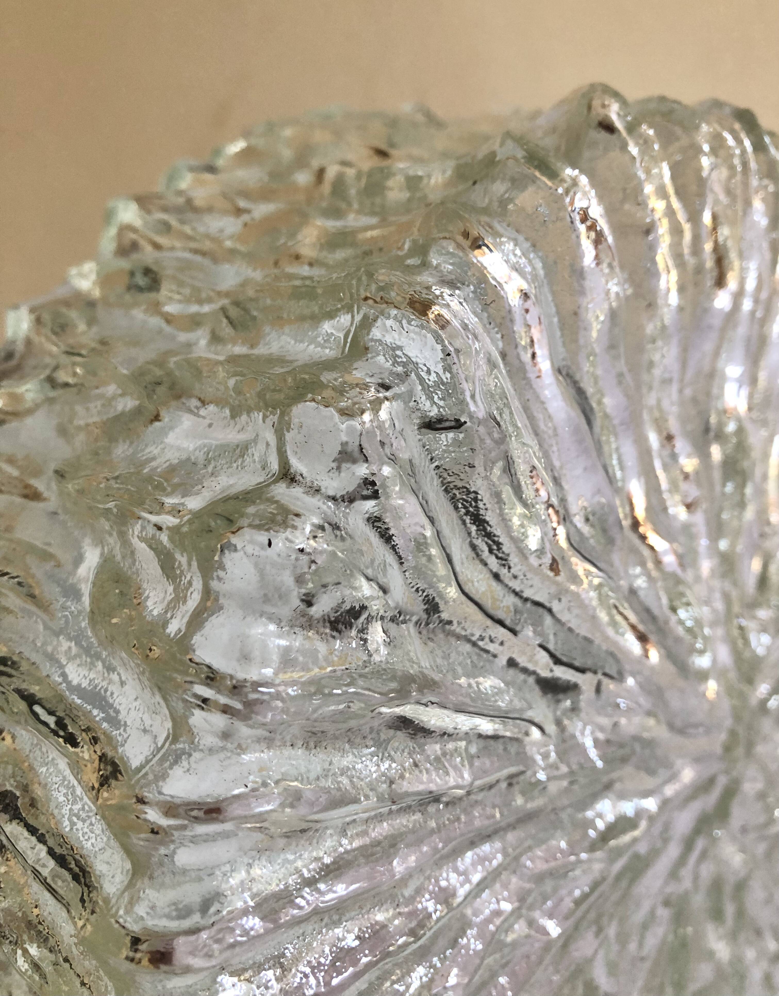 Wall lamp in vintage molded glass ceiling lamp