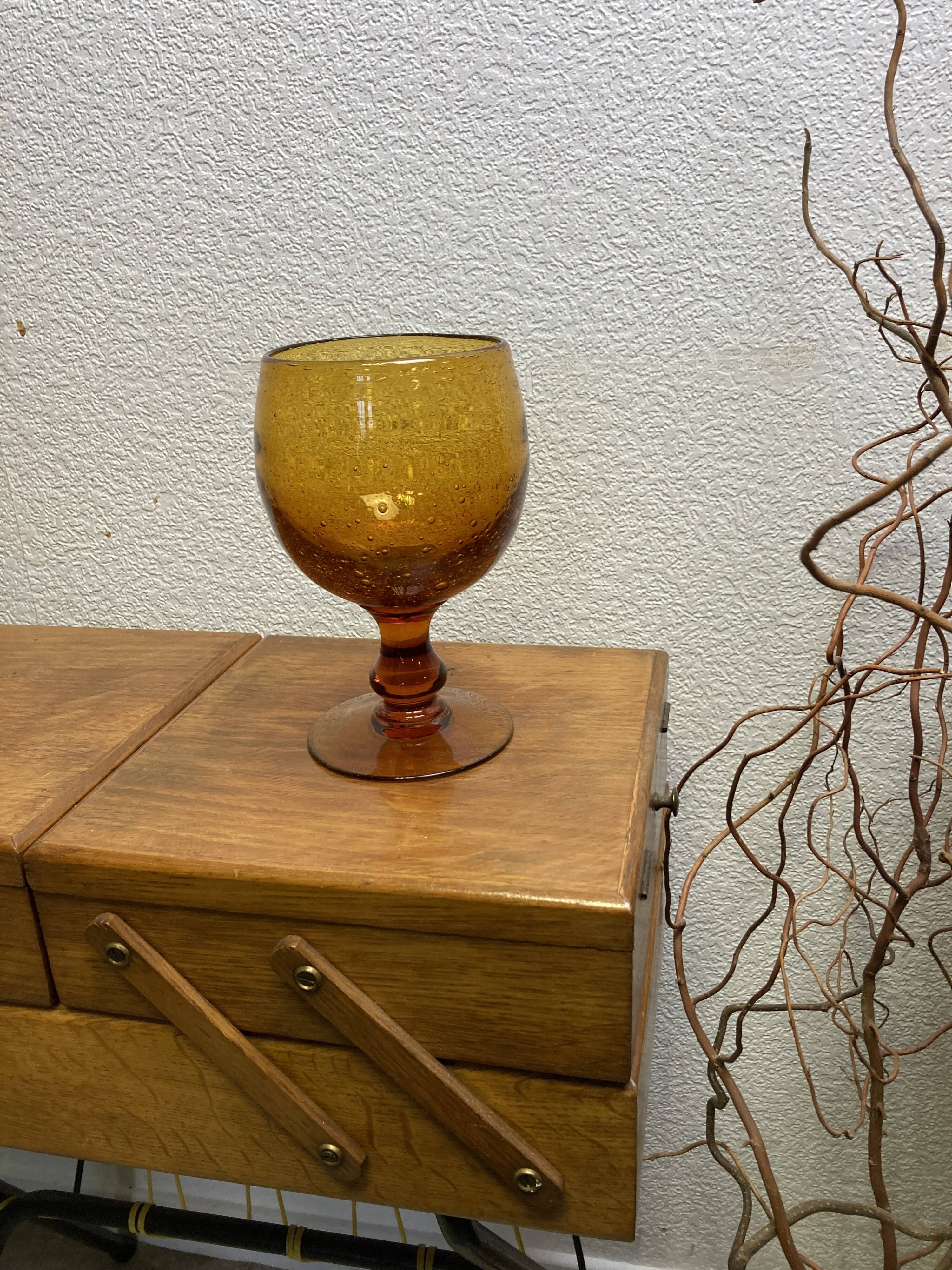 Large vintage bubble glass