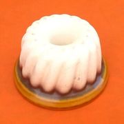 Kouglof mould traditional alsatian ceramic of high fluted and hollowed shape